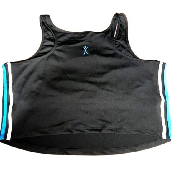 ABA Cami Sport Bra A Big Attitude Bra Wm 4X Black Stripes NWT - Picture 4 of 6